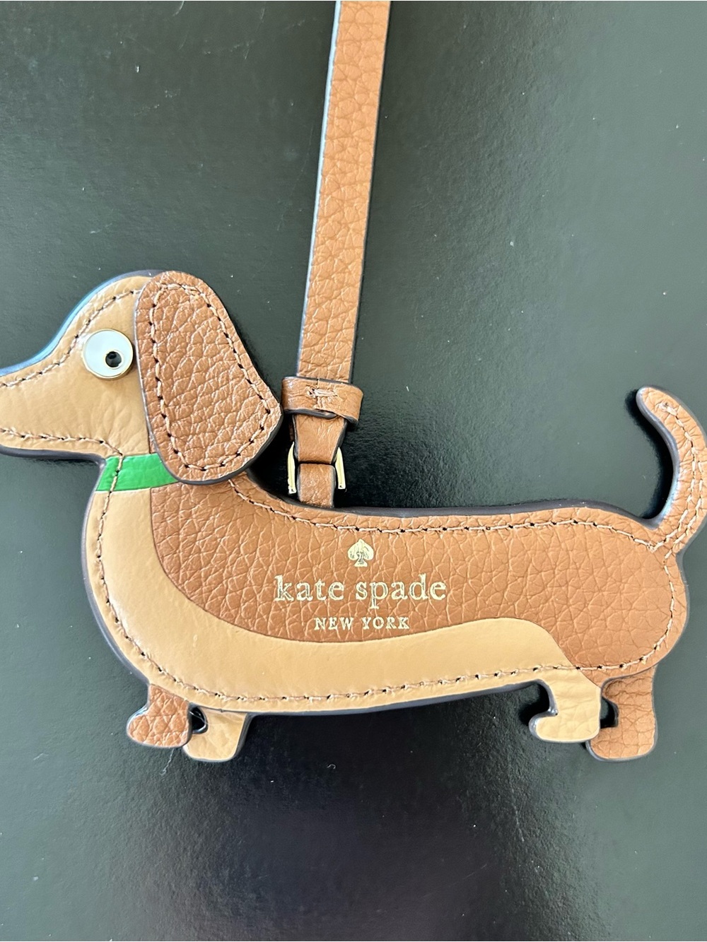 Kate Spade Brown Leather Dachshund Dog Bag Charm - Picture 6 of 16